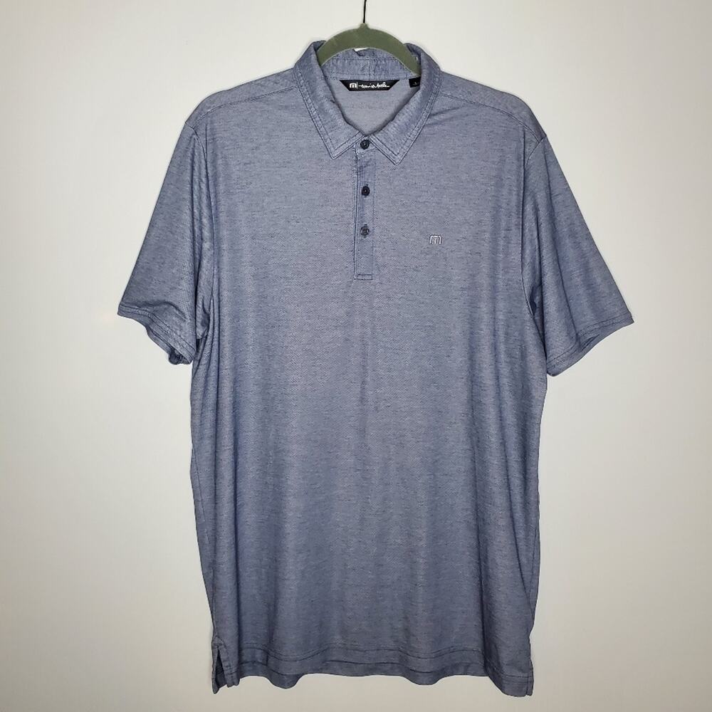 Travis Mathew blue lightweight polo shirt Size Large Great condition